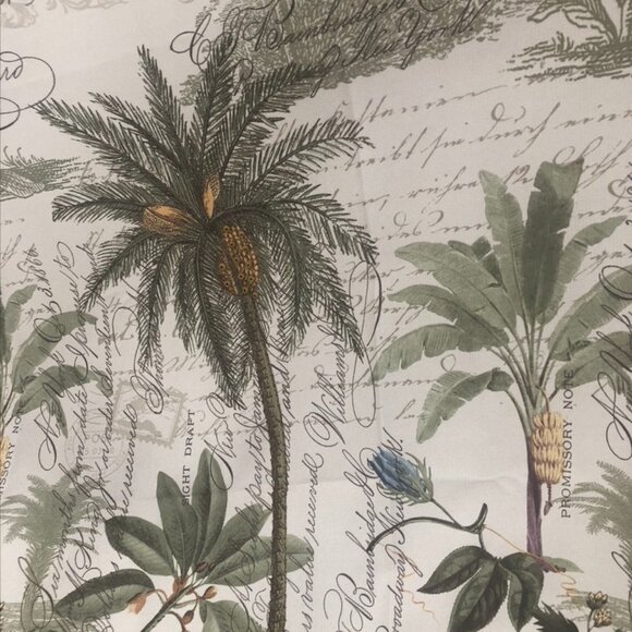 Palm Tree Shower Curtain, curtain rings, and rugs - Picture 3 of 14